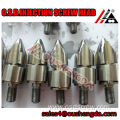 pvc single screw barrel injection molding machine/screw head, nozzle,ring